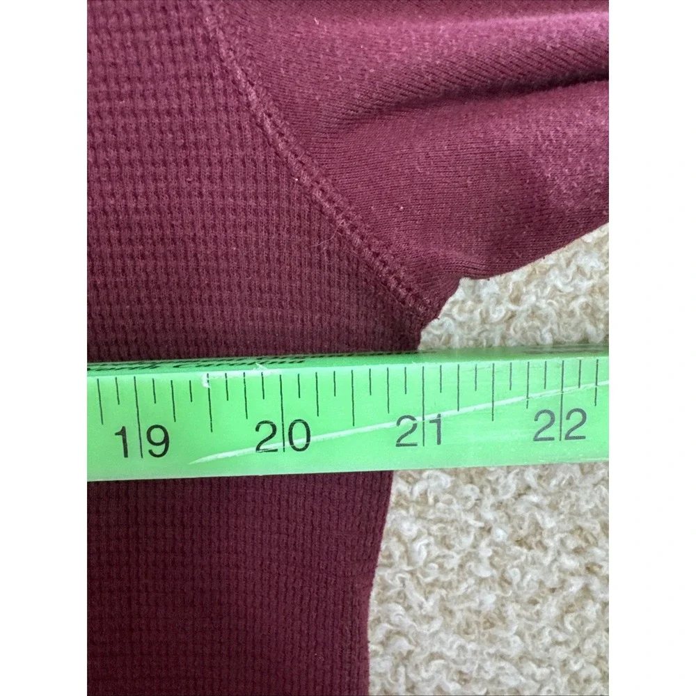Polo Ralph Lauren Men's Burgundy Waffle Knit L/S Thermal Shirt Sleepwear L